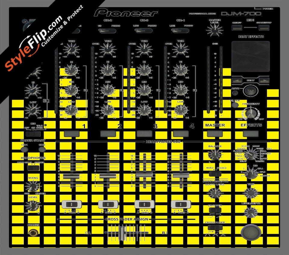 Yellow Equalizer  Pioneer DJM 700