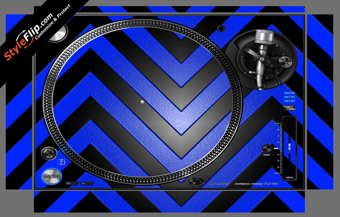 Black & Blue Chevron Pioneer PLX-1000