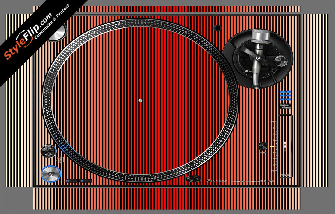 Red Stripes Pioneer PLX-1000