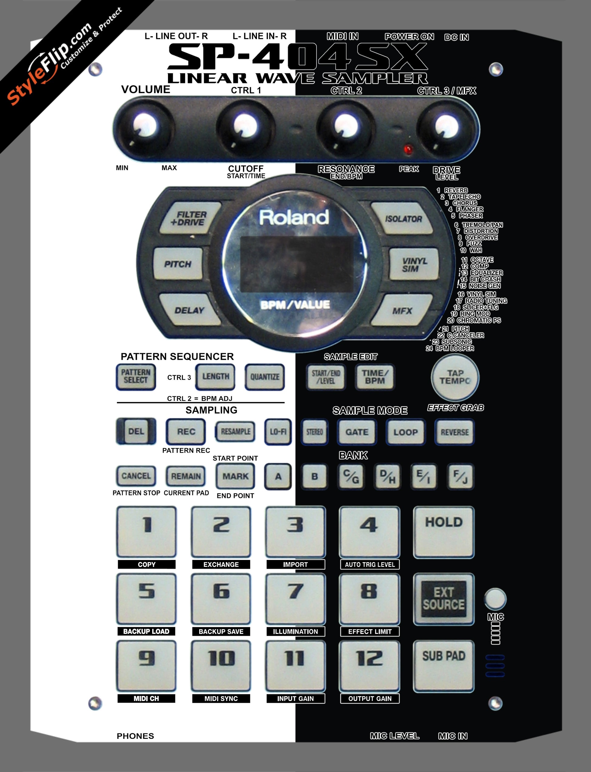 Black & White Roland SP-404 SX