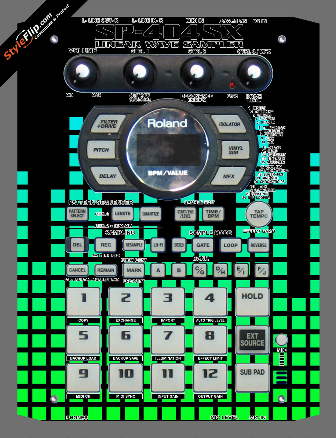 Green Equalizer  Roland SP-404 SX