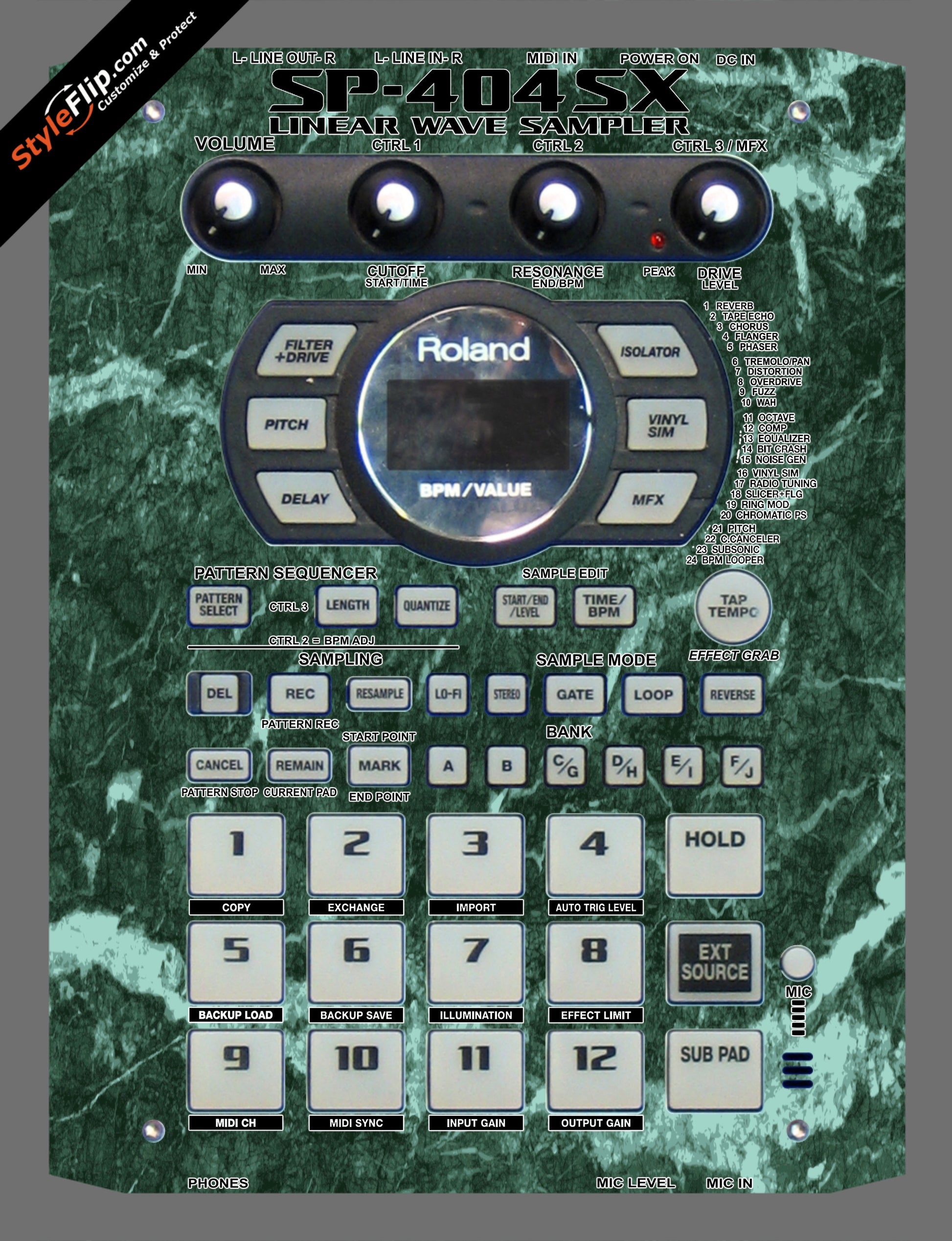 Green Marble Roland SP-404 SX