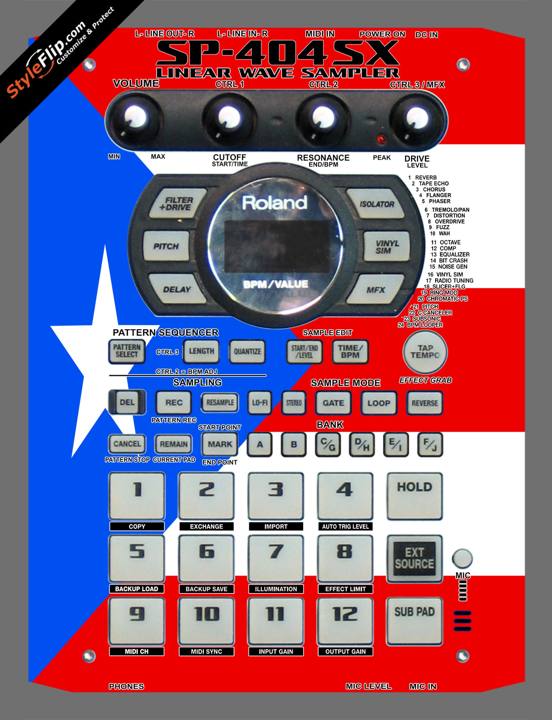 Puerto Rican flag  Roland SP-404 SX