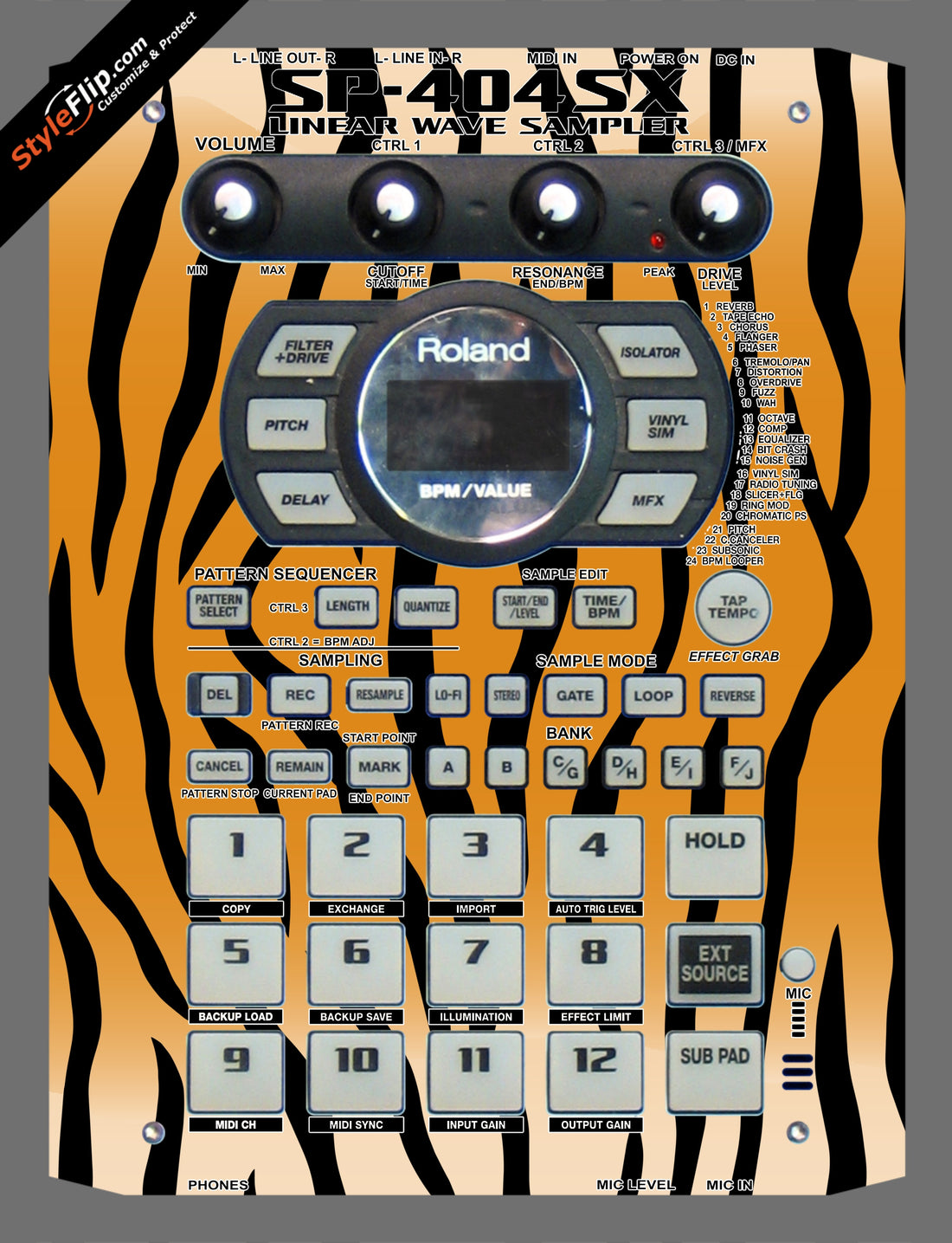 Tiger Stripes Roland SP-404 SX