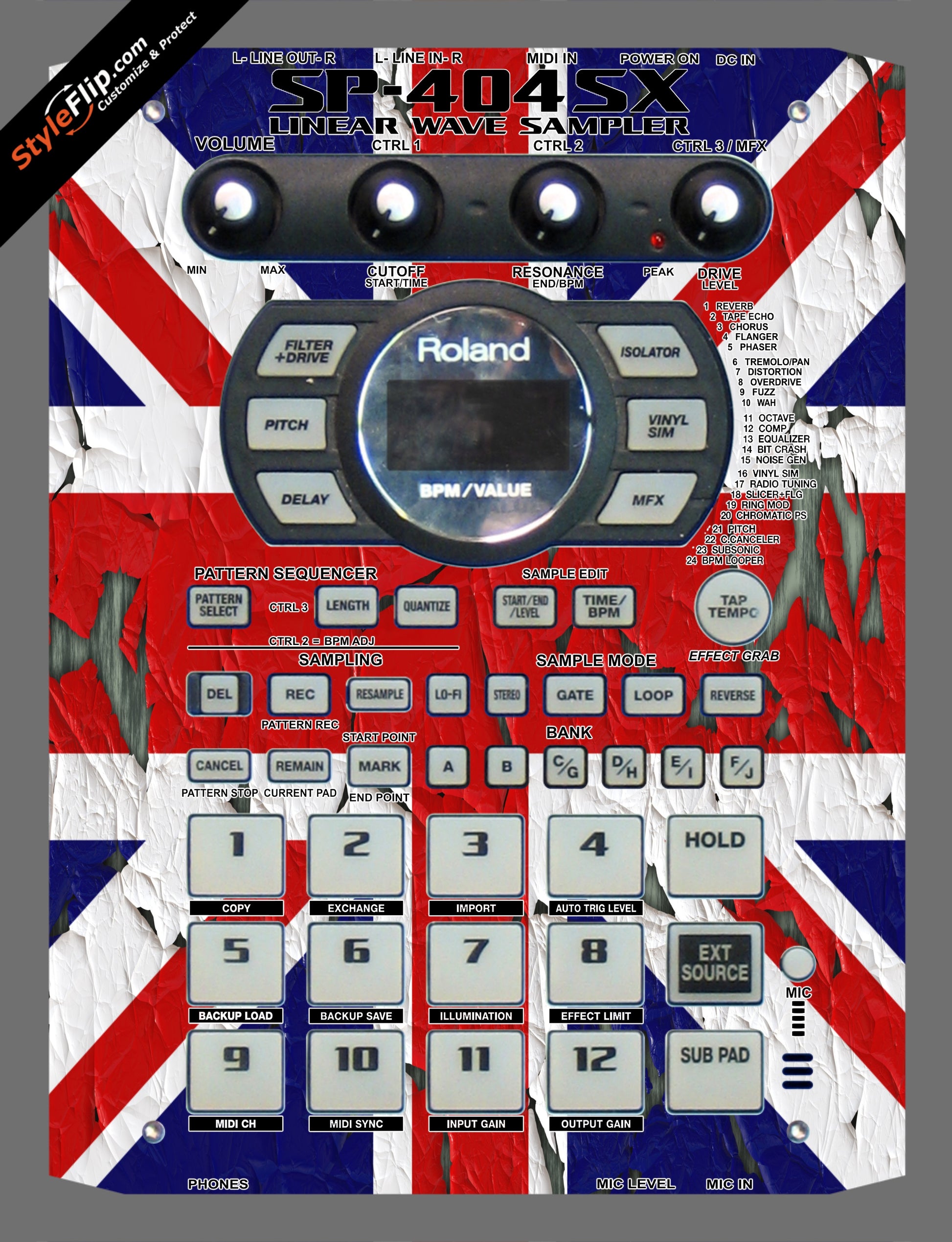United Kingdom Flag 2  Roland SP-404 SX