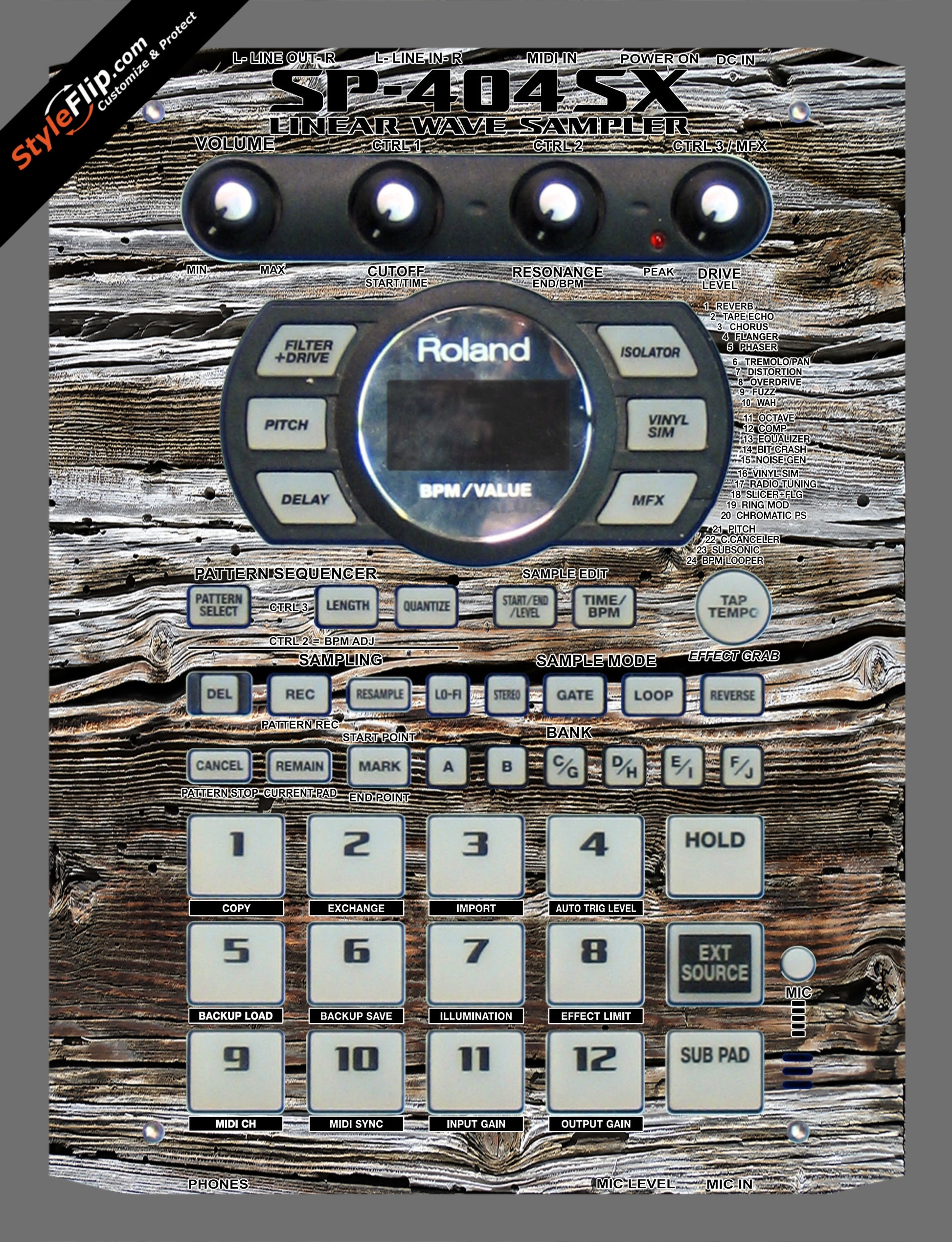 Weathered Wood  Roland SP-404 SX
