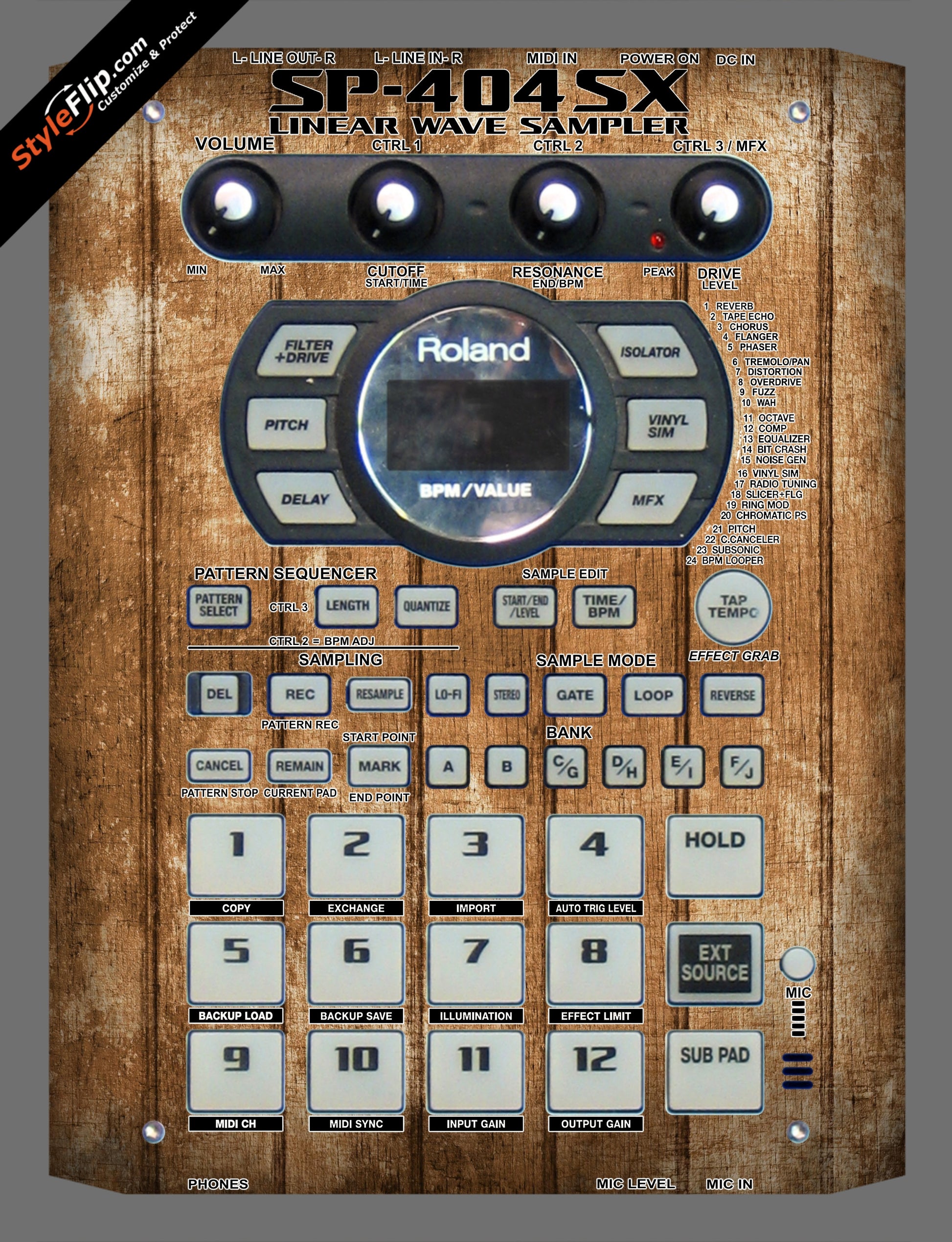 Wood Panels  Roland SP-404 SX